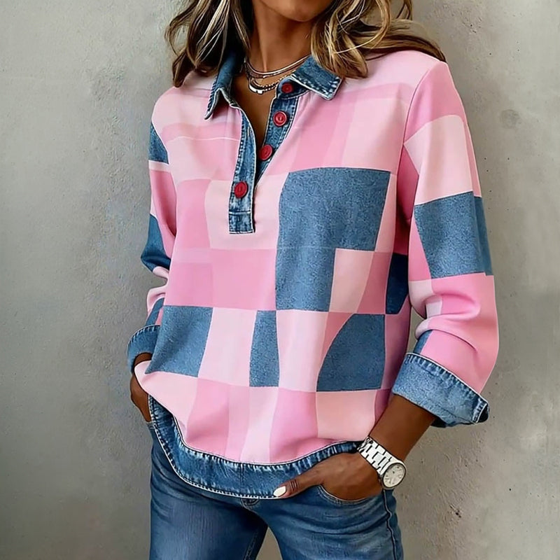 Vintage Checkered Sweatshirt