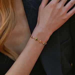 Bracciale unico a forma di cuore