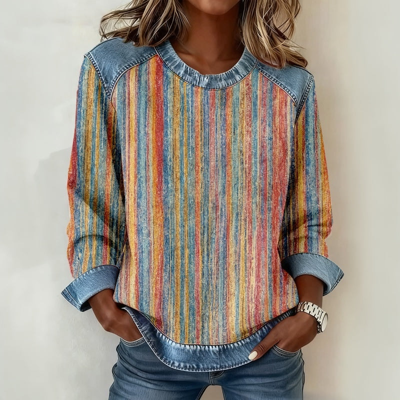 Colorful Striped Blouse