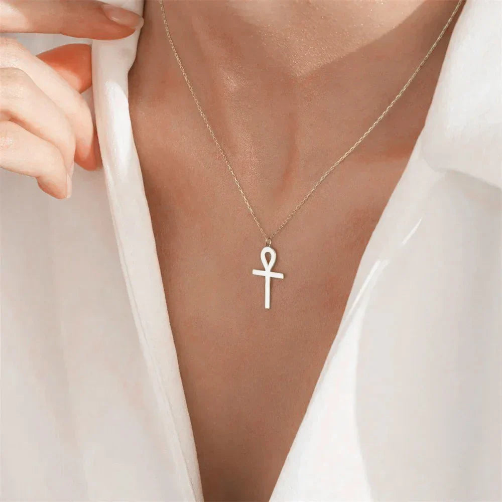Collana con Ciondolo Ankh Dorato
