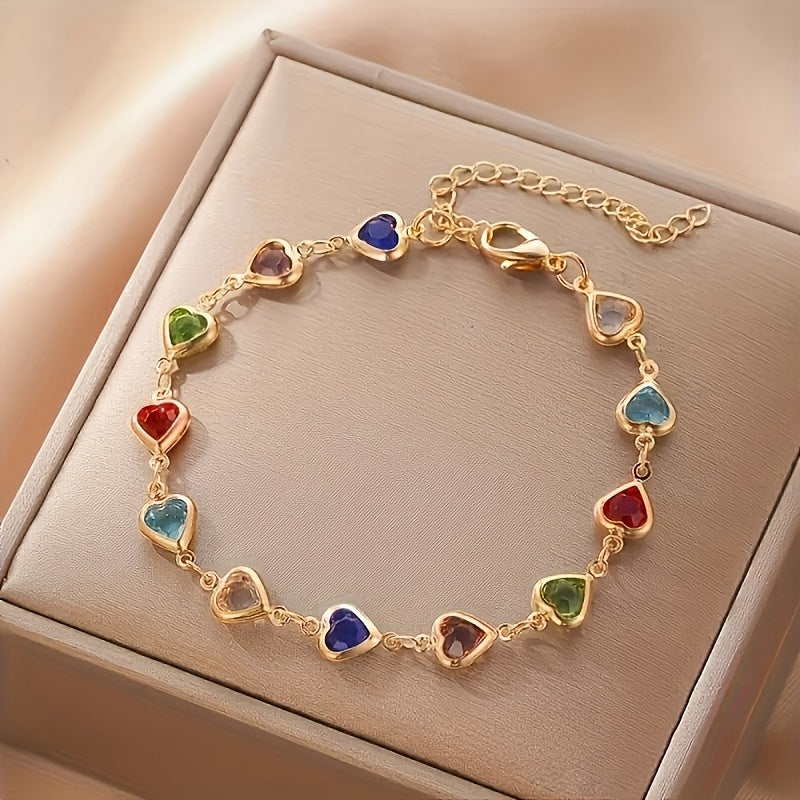 Bracciale unico a forma di cuore