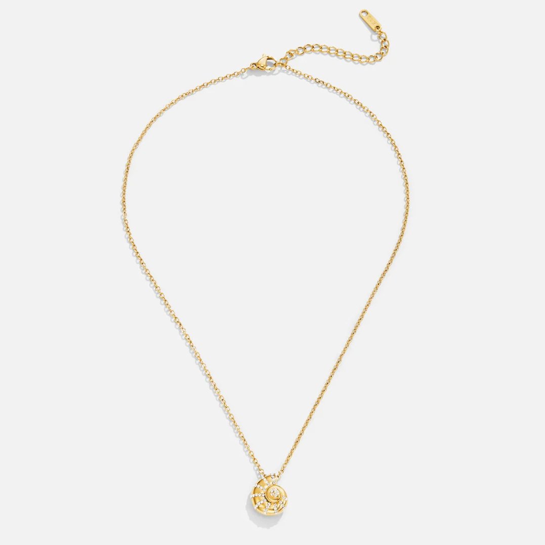 Collana con Ciondolo a Conchiglia in Cristallo