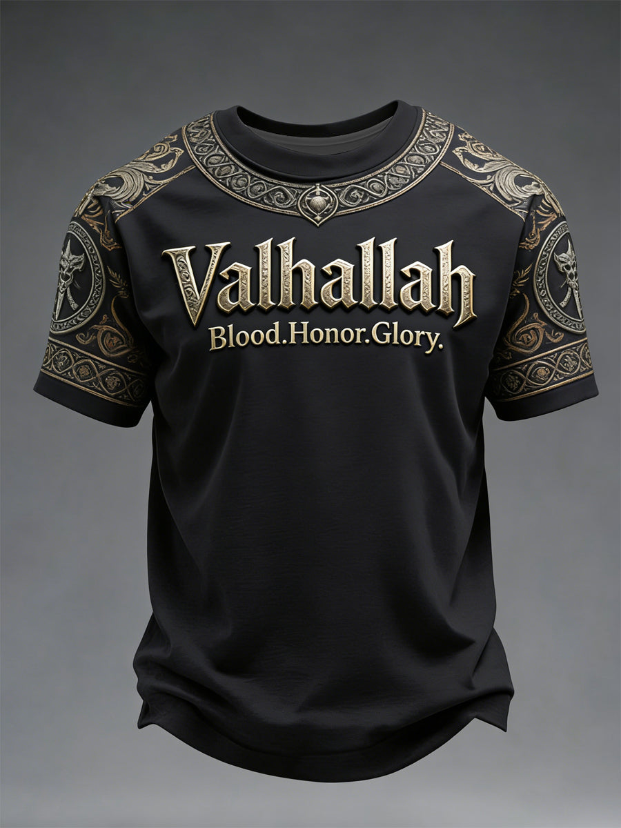 Bedrucktes Herren T-Shirt im Viking-Stil