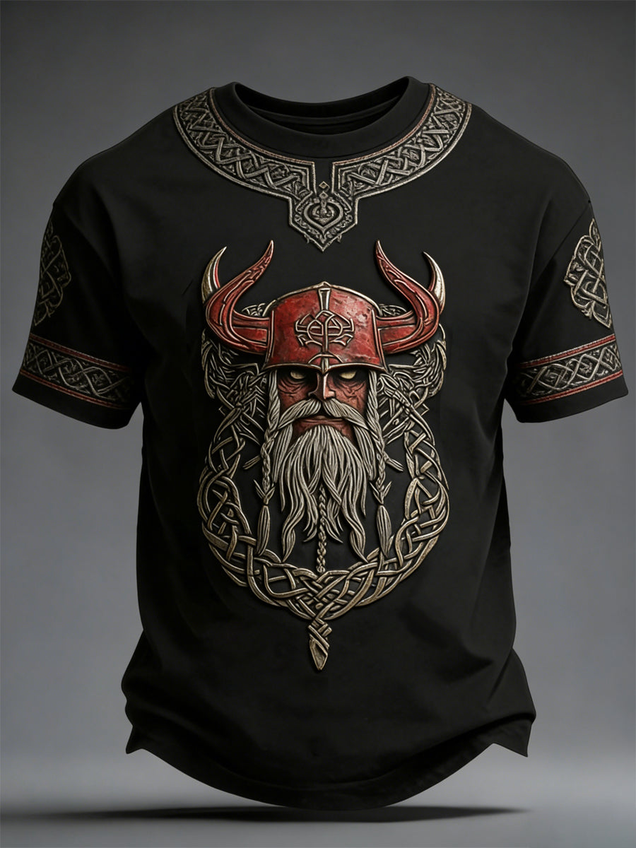 Bedrucktes Herren T-Shirt im Viking-Stil